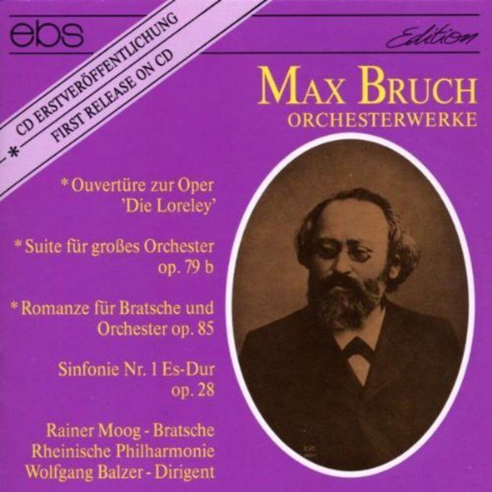 Bruch / Rheinische Phil, Balzer - Sym #1 / Lorelei Over. / Orch Ste / Et Al